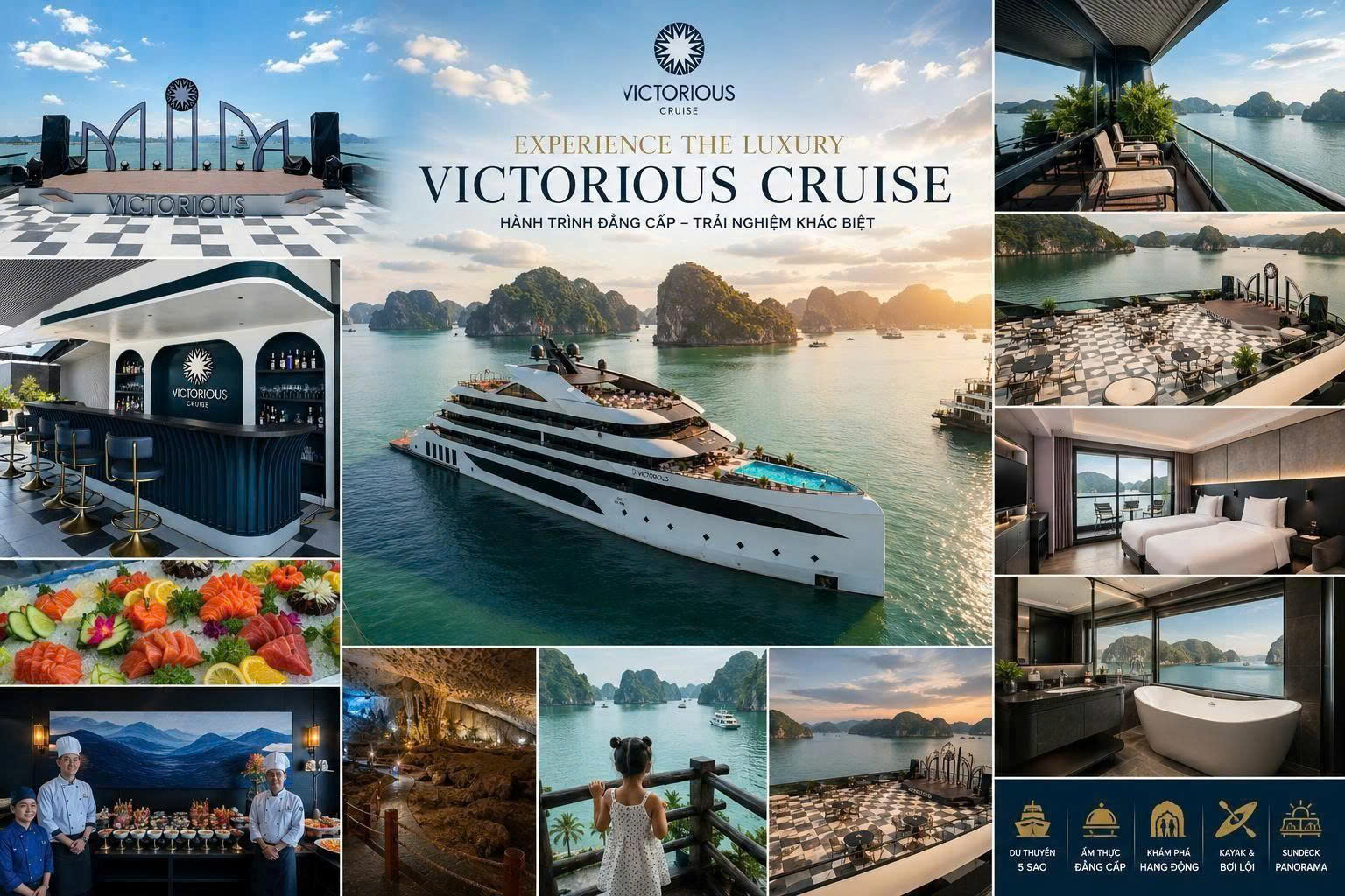 Du thuyền Victorious Cruise Hạ Long giá tốt